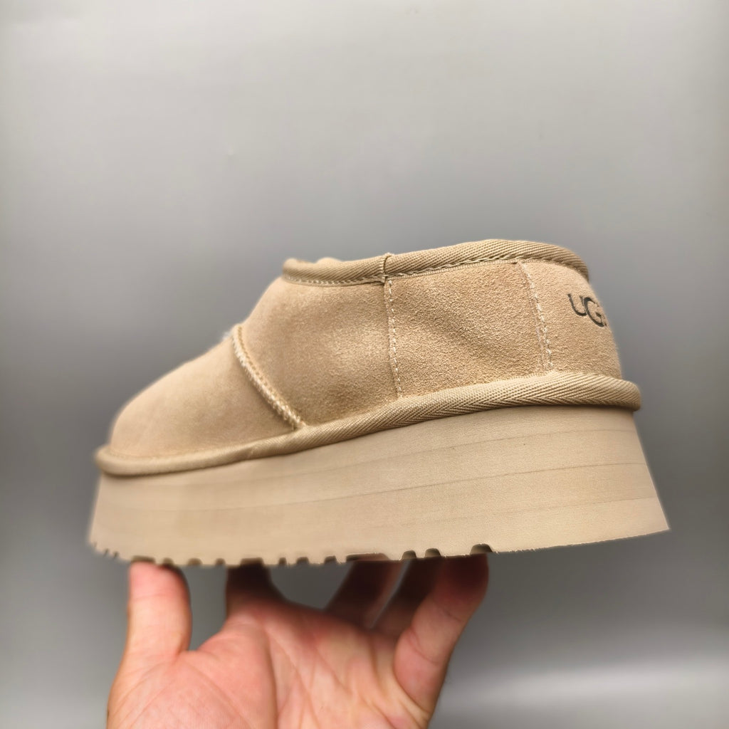 7612 Mary Jane Chunky Sole Fashion Shoes – Sand (In Stock)