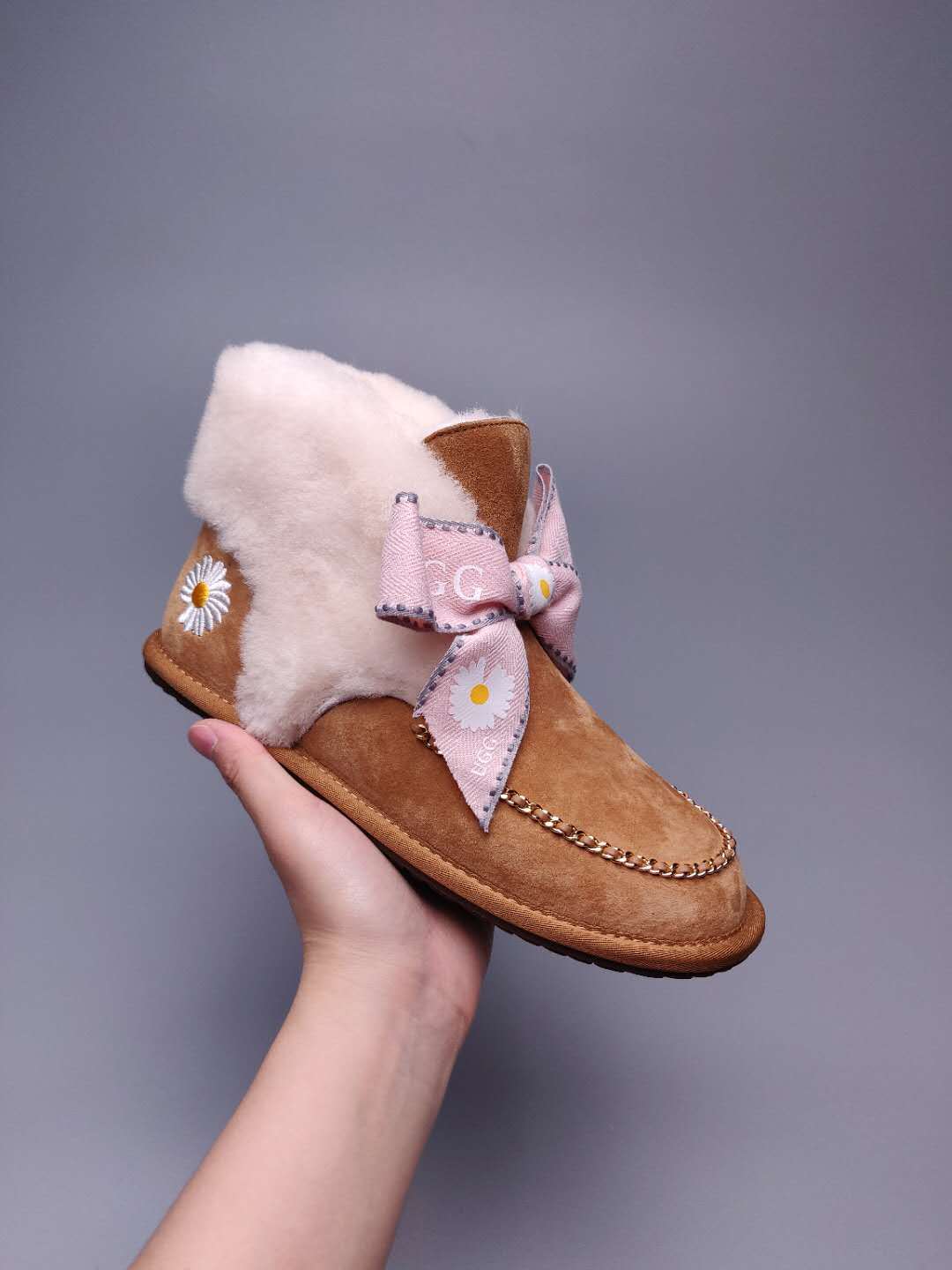 7888 Daisy Chain Ribbon Boots – Chestnut (In Stock)