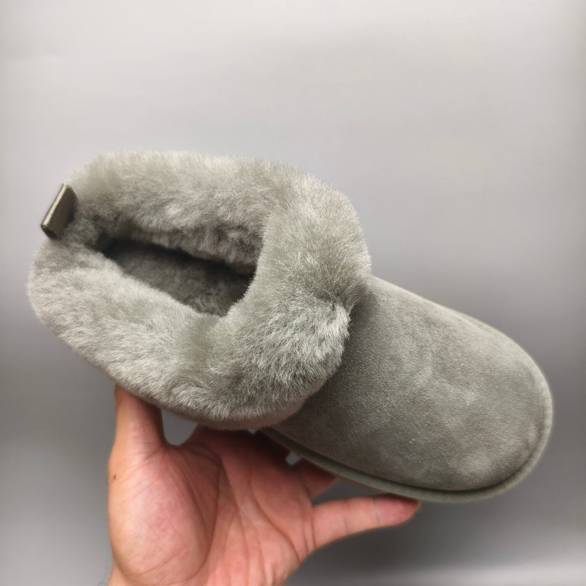 1393 Suede Thick-Sole Slip-On Lazy Shoes – Green (In Stock)