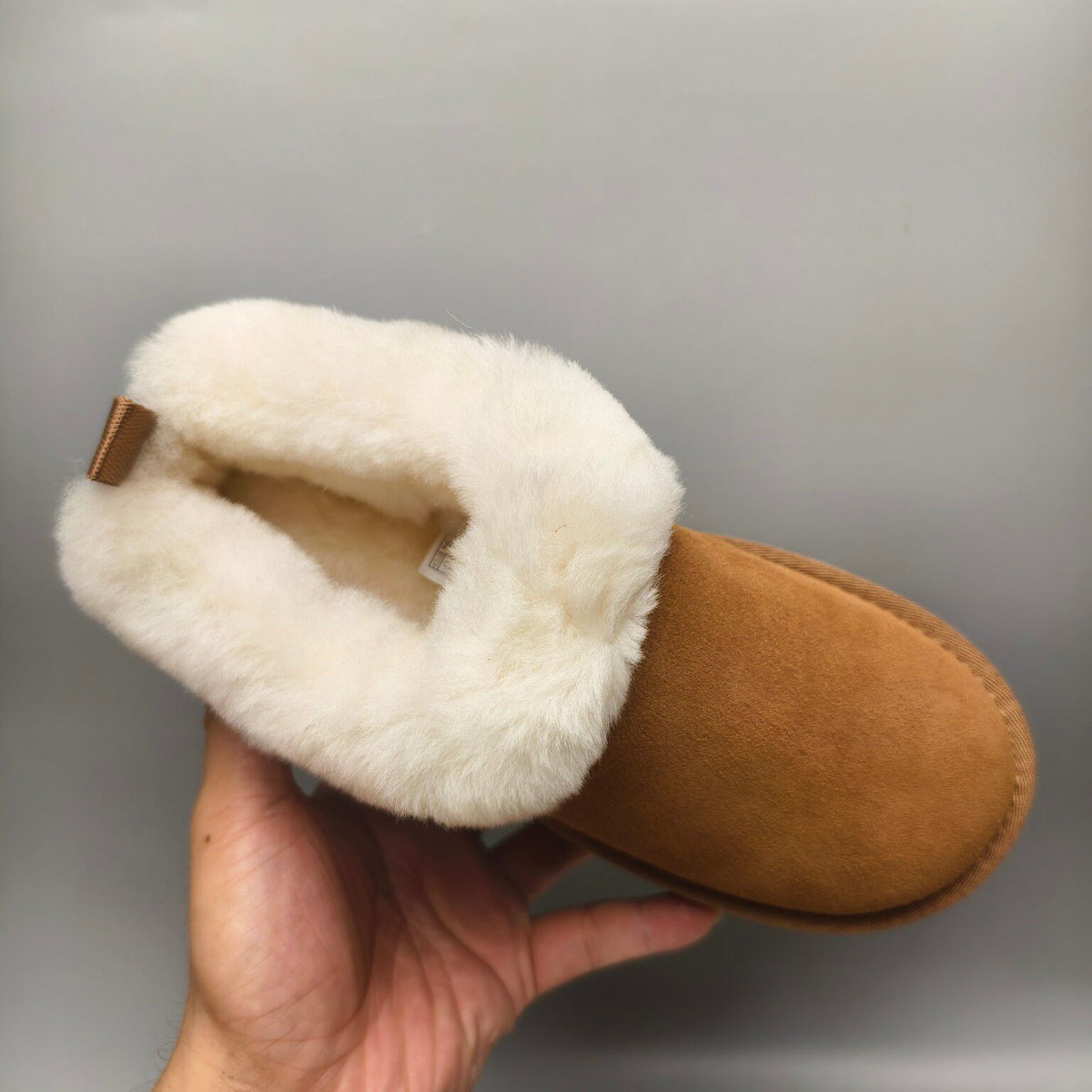 1393 Suede Thick-Sole Slip-On Lazy Shoes – Chestnut (In Stock)