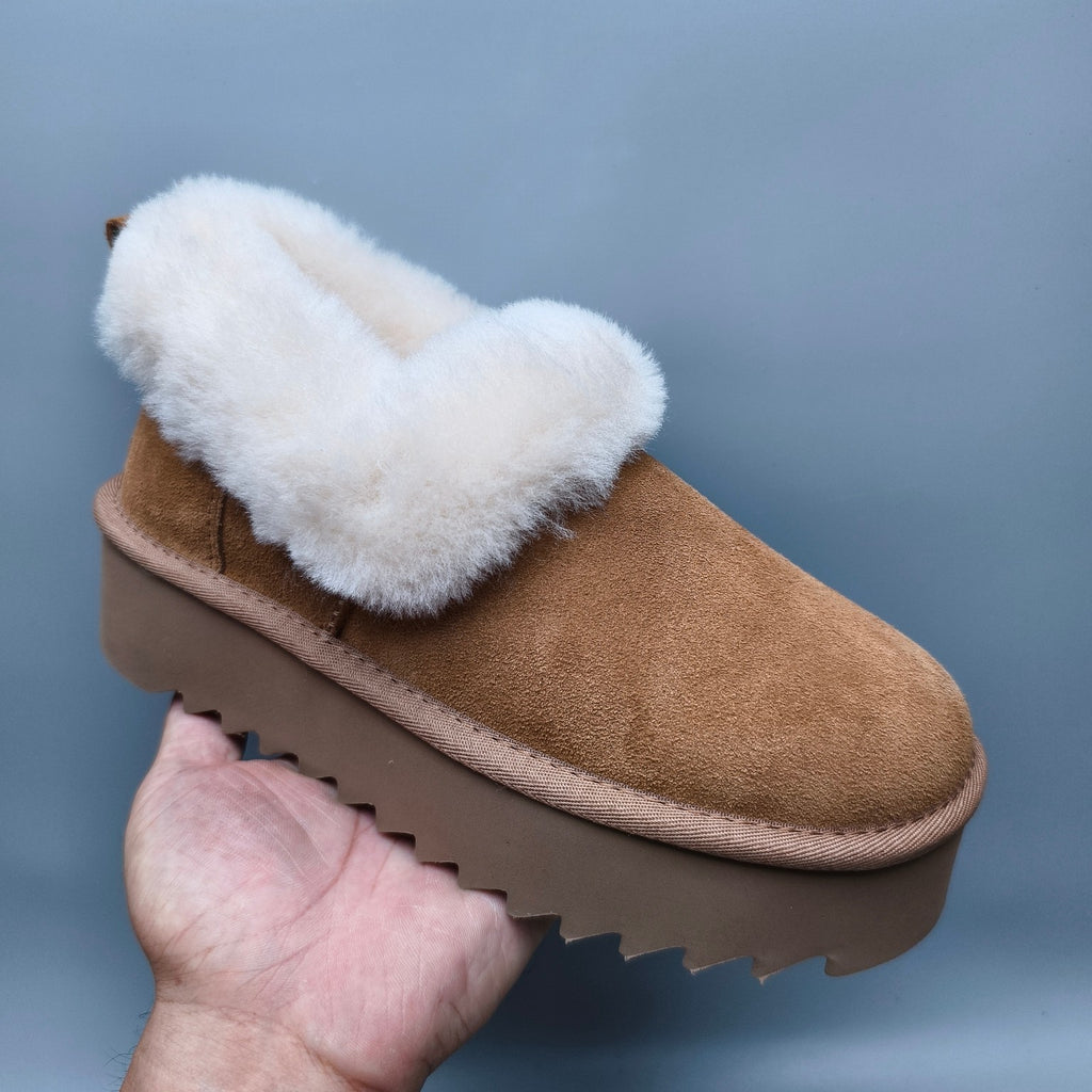 6733 Chunky Sole Casual Shoes – Chestnut (In Stock)