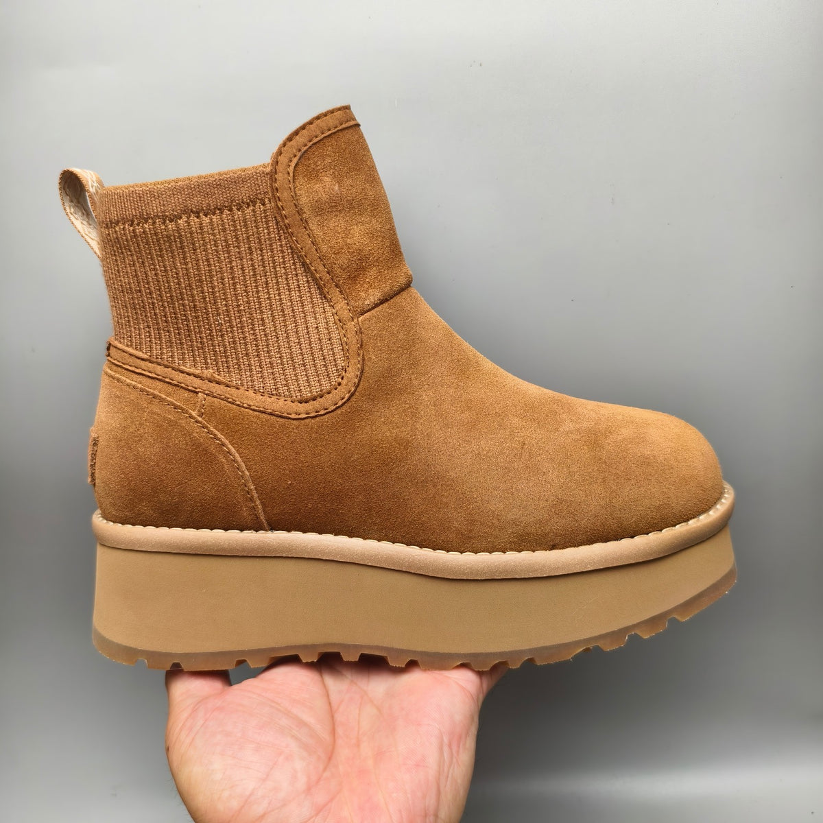3258 5cm Thick-Sole Fashion Casual Shoes – Chestnut (In Stock)