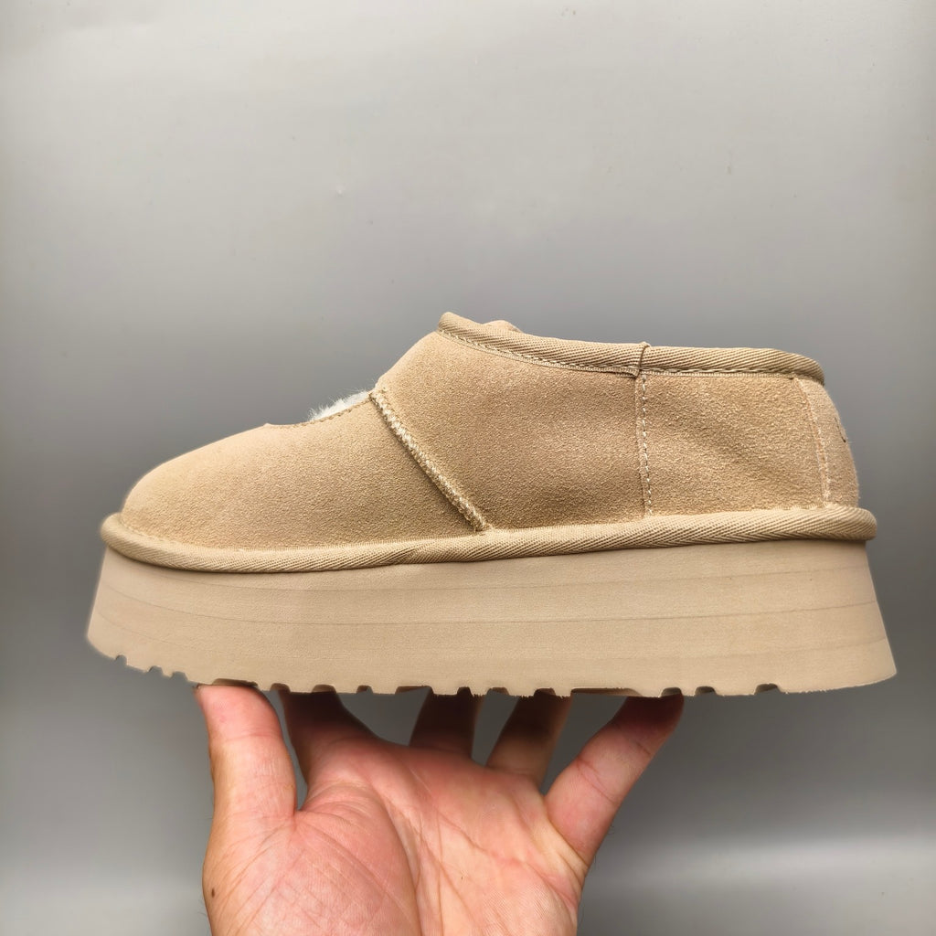 7612 Mary Jane Chunky Sole Fashion Shoes – Sand (In Stock)