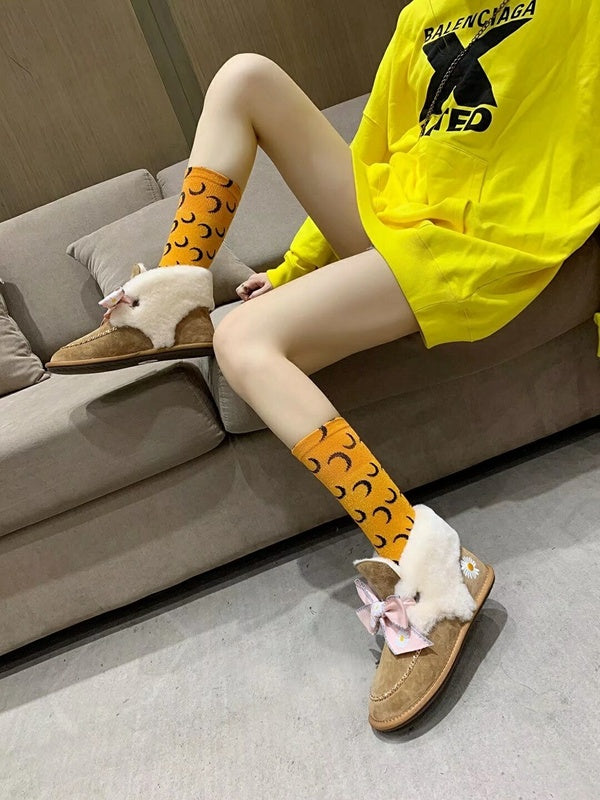 7888 Daisy Chain Ribbon Boots – Chestnut (In Stock)
